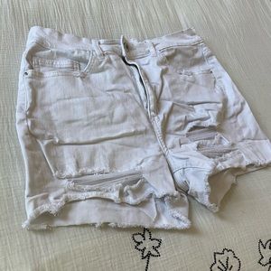 Sneak Peek White High Rise Shorts